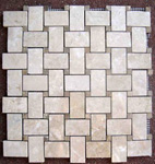 Mosaic Marble Tile St. Louis - Polished Marble Mosaic Tile Crema Marfil Emperador Dot